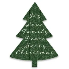 Christmas Words Tree Shaped Wood Pallet Wall Art