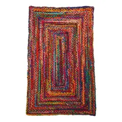 5ft. x 3ft. Handmade Braided Cape Cod Coastal Jute Rug