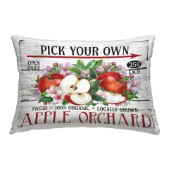 Stupell Industries Pick Your Own Apples Outdoor Printed Pillow