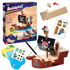 Creativity for Kids&reg; Buildeez!&trade; The Sea Skull Pirate Ship Wooden Model Set