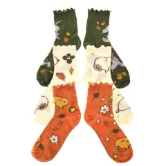 Peanuts&reg; Snoopy 3 Pair Adult Ruffled Quarter Crew Sock Set
