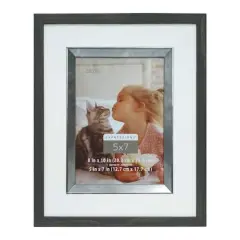 Expressions&trade; 5" x 7" Black & Silver Fillet Frame by Studio D&eacute;cor&reg;