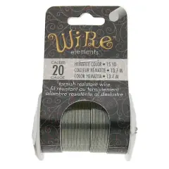 The Beadsmith&reg; Wire&trade; Elements 20 Gauge Tarnish-Resistant Wire Hematite