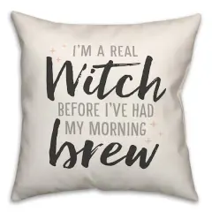 Real Witch Morning Brew Light Throw Pillow