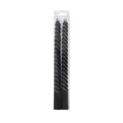 10" Twist Taper Candles, 2ct. by Ashland&reg; Black