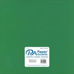 PA Paper&trade; Accents 12" x 12" Muslin 73lb. Cardstock, 25 Sheets Christmas Green