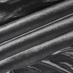 Feldman Solid Stretch Velvet Fabric Black