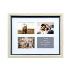 4 Opening 5" x 7" Natural Tan & Navy Collage Frame with Mat by Studio D&eacute;cor&reg;