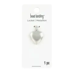 Rhodium Heart Locket by Bead Landing&trade;
