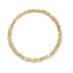 Hello Honey&reg; 10" Gold Round Wire & Glass Bead Wreath