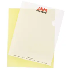 JAM Paper 9" x 11.5" Plastic Sleeve Page Protectors, 120ct. Yellow