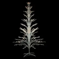 9ft. Pre-Lit Cascade Twig Outdoor Artificial Christmas Tree, Clear Lights