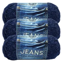3 Pack Lion Brand&reg; Jeans Yarn Brand New