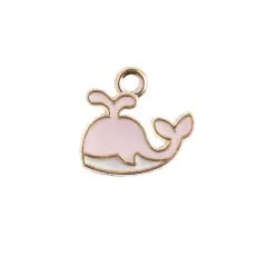 John Bead Sweet & Petite Whale Charms, 10ct. Pink