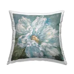 Stupell Industries Traditional White Flower Impressionist Style Petals Throw Pillow, 18" x 18"