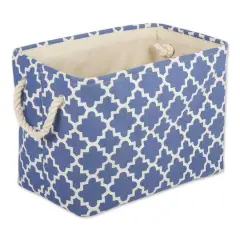 DII&reg; Large Rectangle Lattice Polyester Bin French Blue
