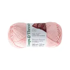 Silky Soft&trade; Yarn by Loops & Threads&reg; Pink Pearl