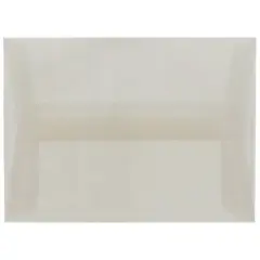 JAM Paper 4.75" x 6.5" Translucent Envelopes, 50ct. Platinum Silver
