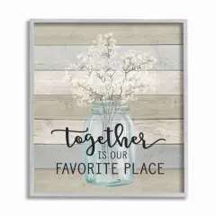 Stupell Industries Together Is Our Favorite Place Gray Framed Wall Art