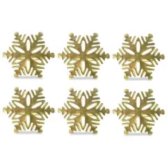 DII&reg; Gold Snowflake Napkin Rings, 6ct.