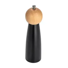 Hello Honey&reg; Black & Natural Two-Tone Rubberwood Salt & Pepper Mill