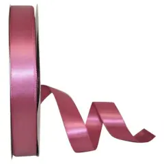 JAM Paper 7/8" x 100yd. Double Face Satin Ribbon Colonial Rose