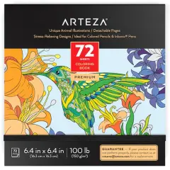 Arteza&reg; 6.4" x 6.4" Animals Coloring Book