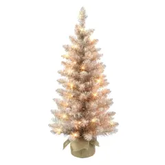 3ft. Pre-Lit Rose Gold Artificial Christmas Tree