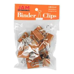 JAM Paper 1.25" Binder Clips, 15ct. Orange