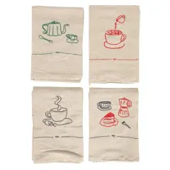 Hello Honey&reg; Coffee Mug Linen & Cotton Blend Tea Towels, 4ct.