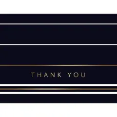 JAM Paper Vintage Stripe Everyday Thank You Card Set, 20ct.