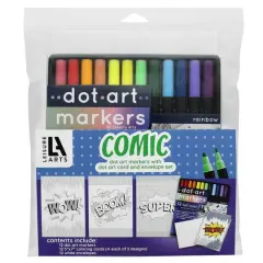 Leisure Arts&reg; Dot Art Markers Comic Card and Envelope Set
