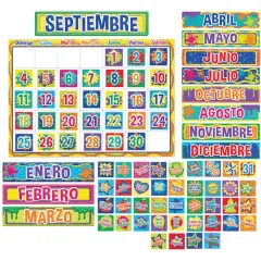 Eureka&reg; Color My World Spanish Calendar Bulletin Board Set