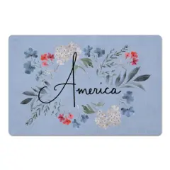 Floral America Floor Mat