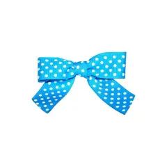 JAM Paper 3.25" Grosgrain Polka Dot Twist Tie Bows, 100ct. Turquoise