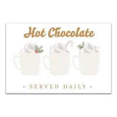 Hot Chocolate Served Daily 30x20 Canvas Wall Art