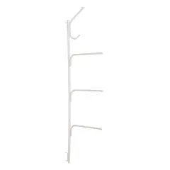 Household Essentials HINGE-IT Clutterbuster Family Towel Bar Valet White