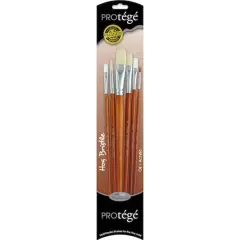 Prot&eacute;g&eacute; Hog Bristle Long Handle Variety 6 Piece Brush Set
