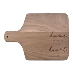 Home is Where the Heart Is 17" x 8" Walnut Paddle Cutting Board
