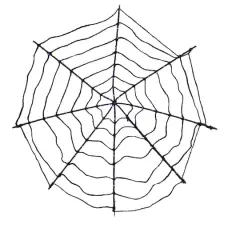 16" Lighted Purple LED Spiderweb Halloween Decoration