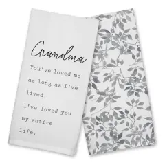 Grandma I've Loved You My Entire Life Cotton Twill Tea Towel Set