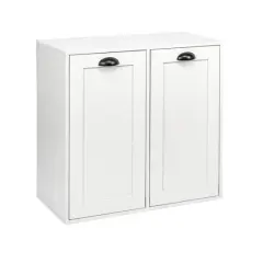 Household Essentials 30" Scandi White Finish Laundry Sorter Cabinet