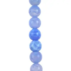 Blue Dyed Fire Agate Round Beads, 8mm by Bead Landing&trade;