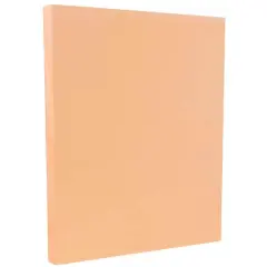 JAM Paper 8.5'' x 11'' 67lb. Vellum Bristol Cardstock, 50 Sheets Peach