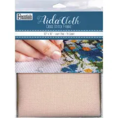 Essentials by Leisure Arts 14 Count Aida Cloth, 30" x 36" Light Pink