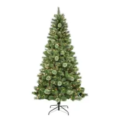 7.5ft. Pre-Lit Western Pine Artificial Christmas Tree, Clear Lights