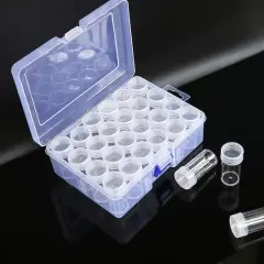 Sparkly Selections Clear Diamond Painting Storage Container with 24 Bottles