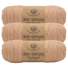 3 Pack Lion Brand&reg; Re-Spun Recycled Yarn Fawn