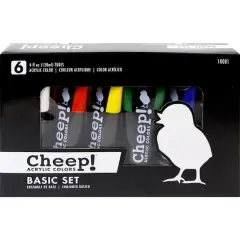 Cheep&reg; Basic Acrylic Paint Set, 4oz.