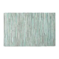 DII&reg; Slim Stripe Cotton Chindi Rug, 4ft. x 6ft. Aqua